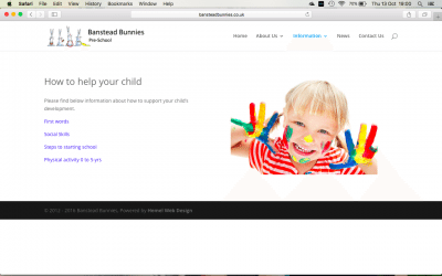 New website page – Child development tips and help!